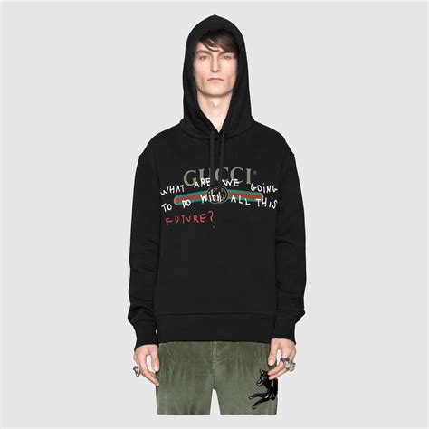 Men's GUCCI Coco Captain Logo Hooded Sweatshirt 